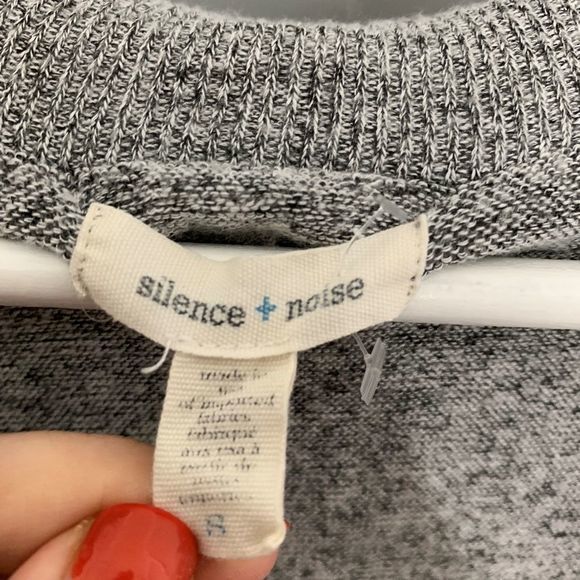 Silence + Noise Gray‎ Open Front Cardigan - Picture 2 of 3